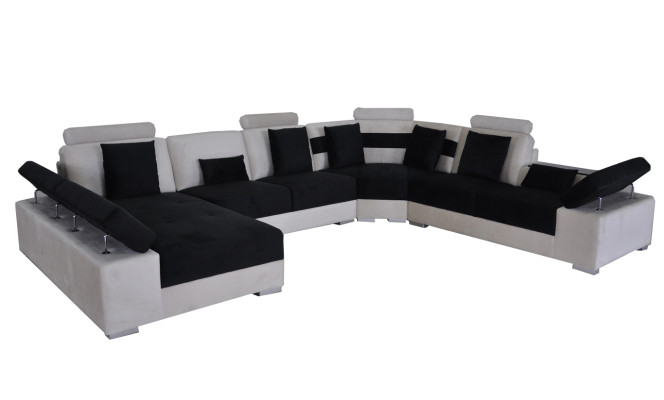 Leather sofa Couch Living landscape Corner Suite Design Modern Sofa U-shape K5014 new