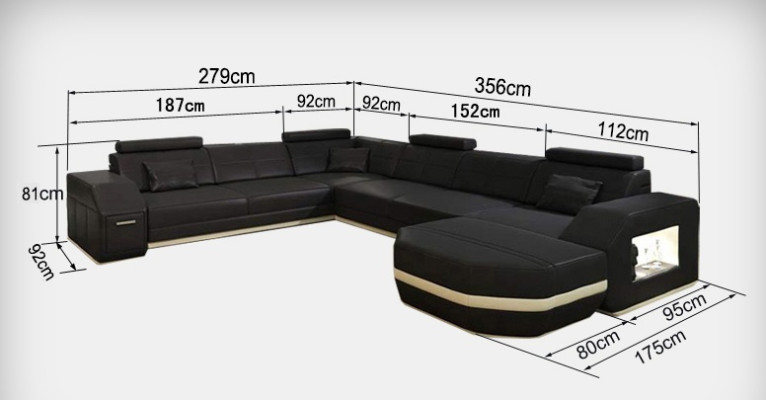 Leather sofa Couch Living landscape Corner sofa Eck Suite Design Modern Sofa C4011 new