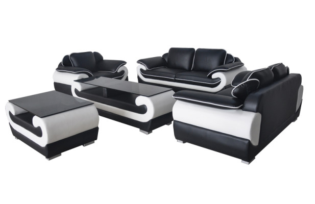 Sofa set + Table USB 3+2+1 Seater Sofa Couch Sets Leather Sofas Upholstery