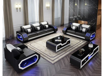 Sofa set Leather Upholstery Couch Set Sofa 3+2+1 Seater Suite G8046D Couches