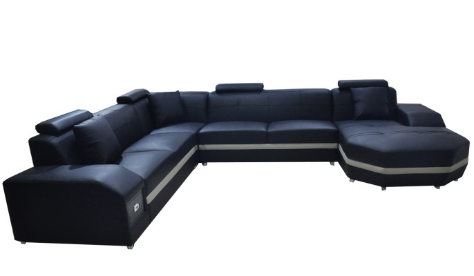 Sofa Corner sofa Design Upholstery Corner sofa Couch Living landscape Corner suite U-shape +USB