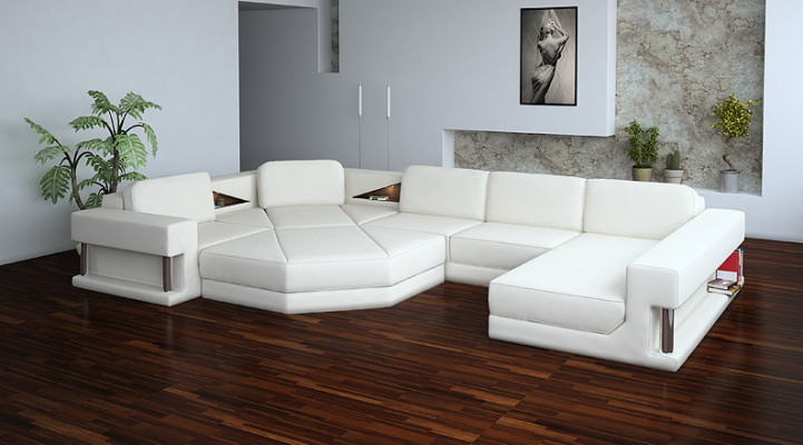 Modern Corner sofa with USB Couch Upholstery Leather Design Sofa Suite Living landscape