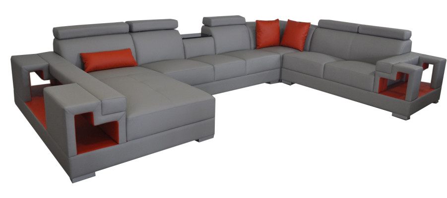 Leather sofa corner sofa couch living landscape sofas couches suite design modern new