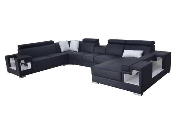 Leather sofa corner sofa couch living landscape sofas couches suite design modern new