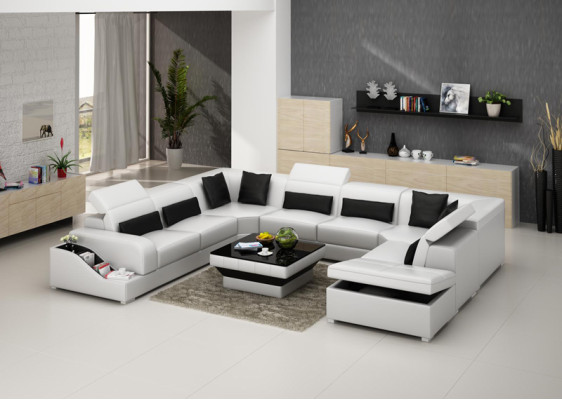 Living landscape Modern Corner sofa Couch Upholstery Corner suite Sofa Corner Suite + USB