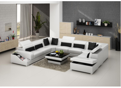 Living landscape Modern Corner sofa Couch Upholstery Corner suite Sofa Corner Suite + USB