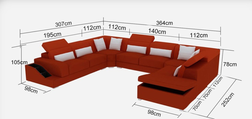 Living landscape Modern Corner sofa Couch Upholstery Corner suite Sofa Corner Suite + USB