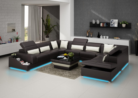 Living landscape Modern Corner sofa Couch Upholstery Corner suite Sofa Corner Suite + USB