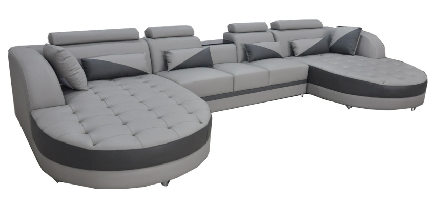 Corner Sofa Upholstery Couch Seat Corner Leather Suite U-shape Living landscape