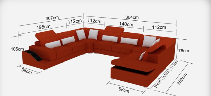 Leather sofa Couch Living landscape Corner sofa Corner Suite Design Modern Sofa G8008