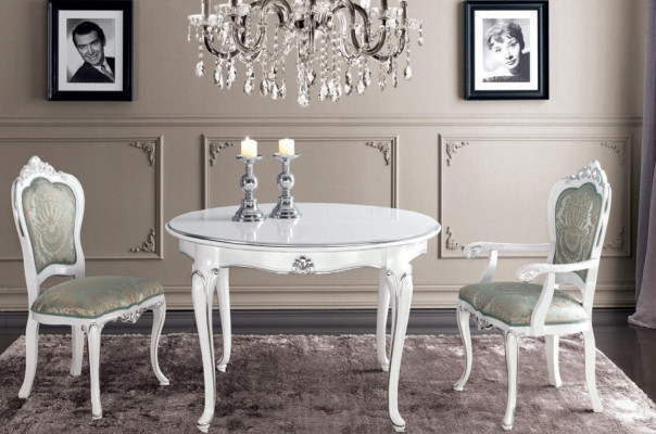 Table Set 2x Chair Dining room chair Chairs Wood Luxury Dining set Suite 3pcs new