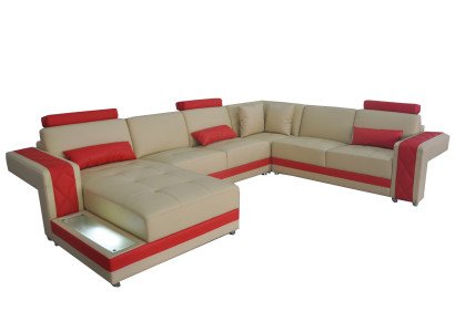 Leather Sofa Couch Living landscape Corner Suite Design Modern Decorative Sofa
