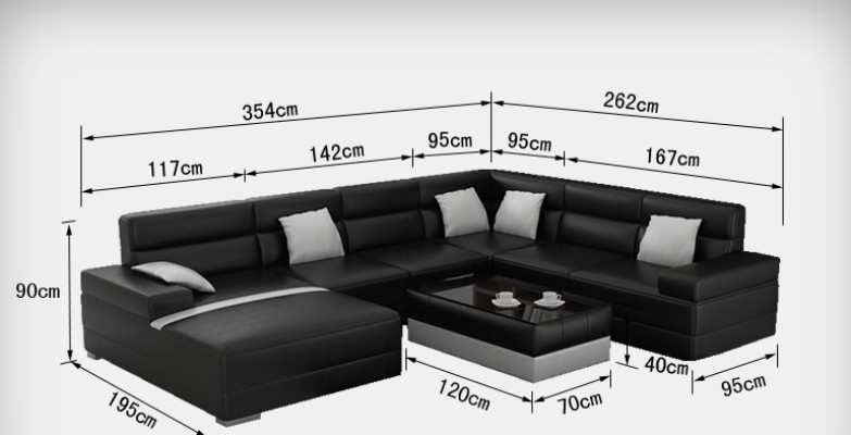 Leather sofa Couch Living landscape Corner sofa Corner Suite Design Modern Sofa U-shape USB