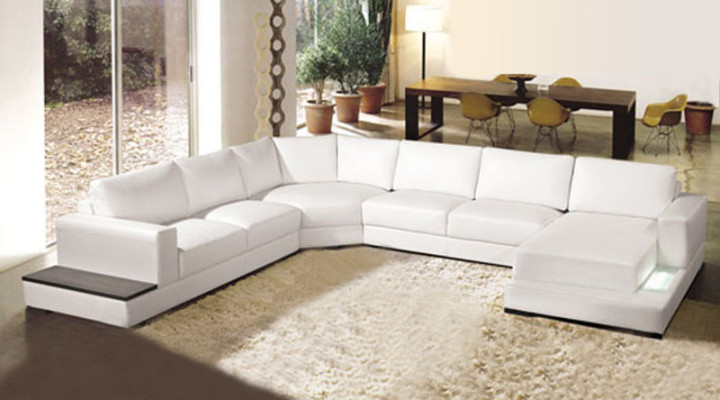 Design leather sofa Living landscape Couch Corner sofa Eck Suite Modern Sofa with USB