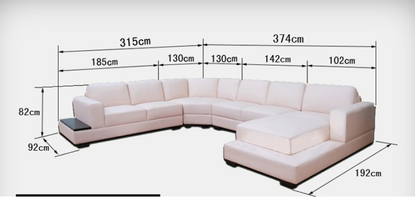 Design leather sofa Living landscape Couch Corner sofa Eck Suite Modern Sofa with USB
