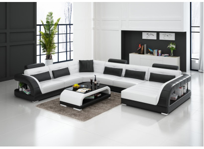 Sofa set with USB Upholstery Sofa Set 3+2+1 Leather Couches Sofas Complete