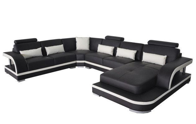 Modern Sofa Couch Set Corner Seating Area Leather Couch Upholstery Living landscape USB