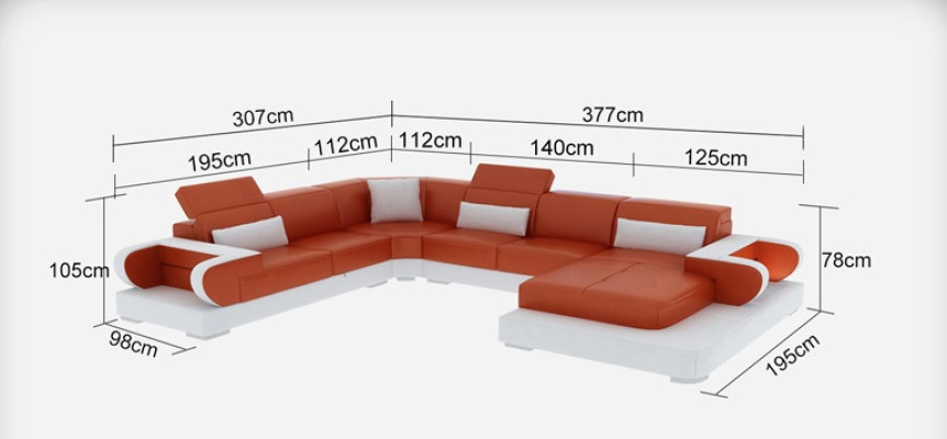 Living Couch Leather Sofa Landscape Upholstery Suite Corner Sofas Seat Sets new