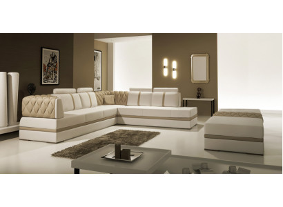 Leather sofa Couch Living landscape Corner sofa Corner Suite Design Modern Sofa new A1128