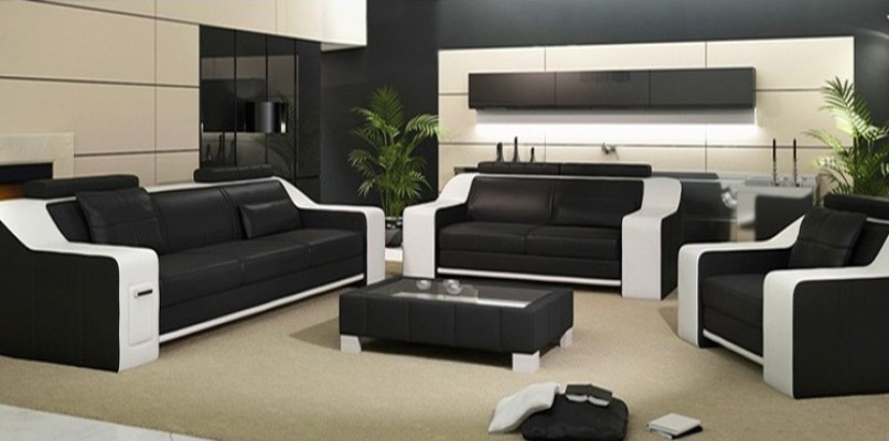 Leather Sofa Set Sofa Couch Seat Upholstery Suite Sofa set 3+2+1 Sofas HuttenS