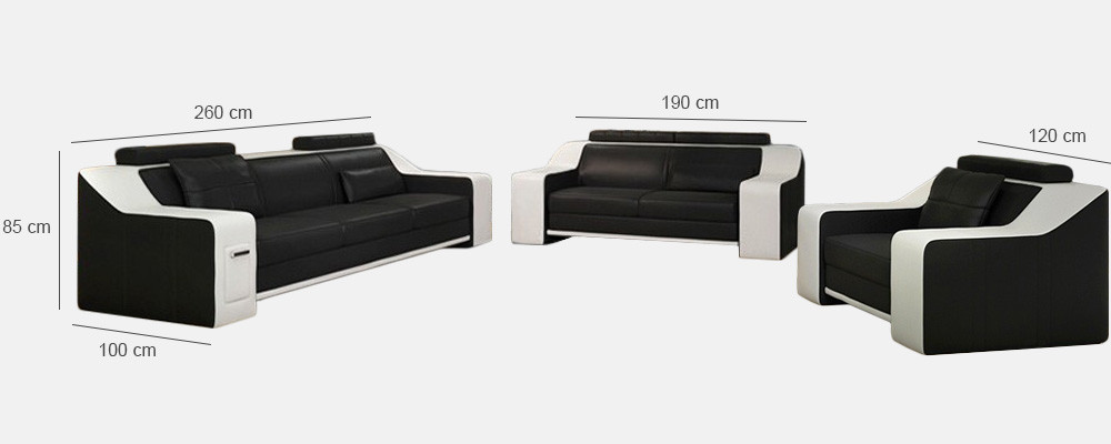 Leather Sofa Set Sofa Couch Seat Upholstery Suite Sofa set 3+2+1 Sofas HuttenS