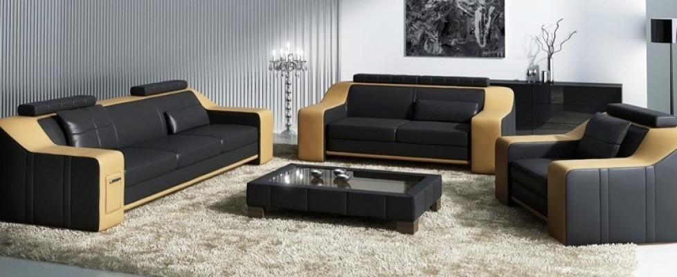Leather Sofa Set Sofa Couch Seat Upholstery Suite Sofa set 3+2+1 Sofas HuttenGB