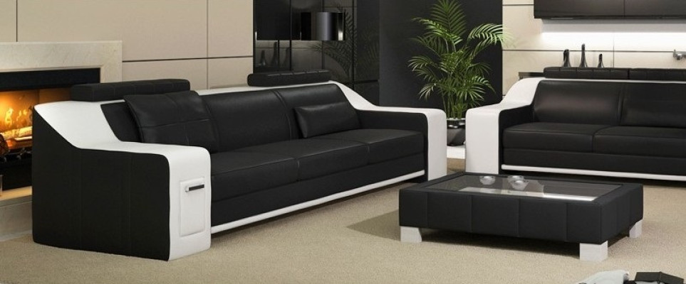 Leather Sofa Set Sofa Couch Seat Upholstery Suite Sofa set 3+2+1 Sofas HuttenGB