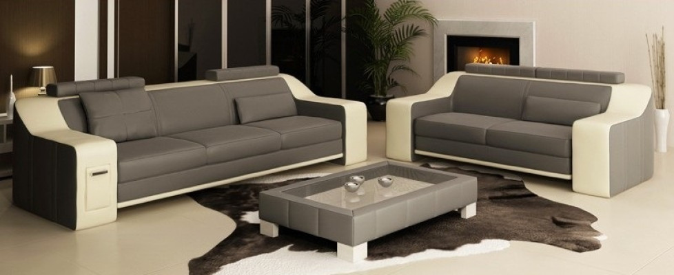 Leather Sofa Set Sofa Couch Seat Upholstery Suite Sofa set 3+2+1 Sofas HuttenGB