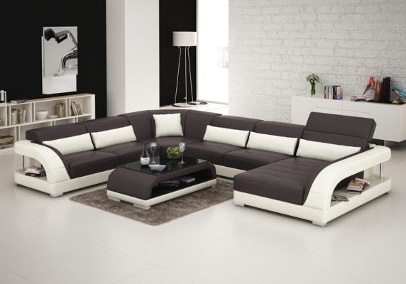 Living landscape Upholstery Corner Corner Sofa + USB Suite Landscape Leather Seat