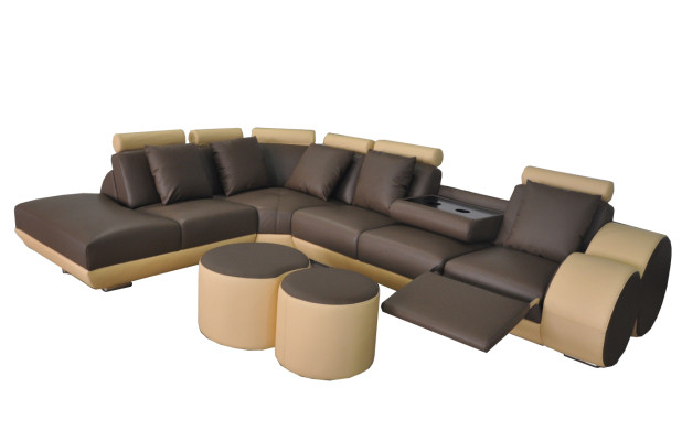 XXL Couch Big Corner Sofa Leather Corner Suite Corner Landscape Upholstery Living L-shape