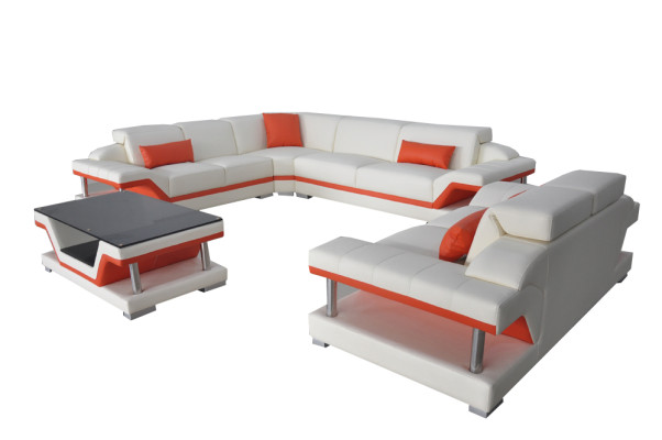 Corner Sofa Upholstery Couch Seat Corner Leather Suite Living landscape Moderne