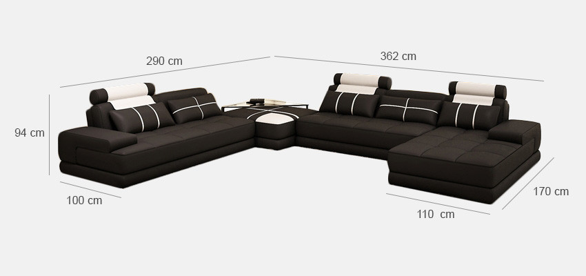 Corner sofa Sofa Couch Living landscape Leather sofa XXL Designer Sofas