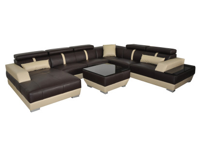 Leather sofa Living landscape Corner Suite Design Modern Sofa Decorative U-shape