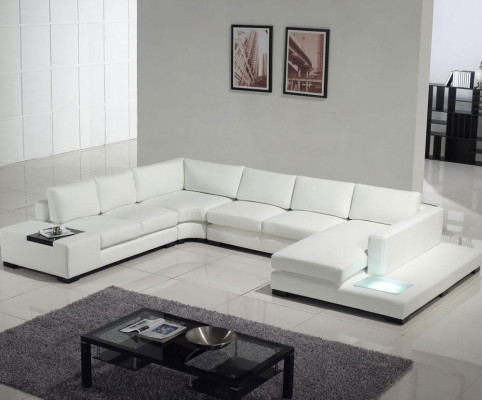 Leather sofa Couch Living landscape Corner sofa Corner Suite Design Modern Sofa A1110
