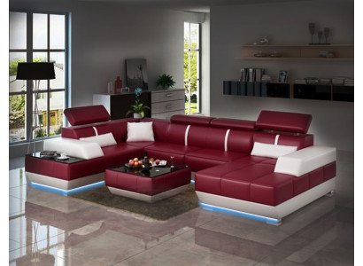 Designer Sofa + USB,Upholstery Suite Leather Sofa Sofas new Living landscape Corner sofa