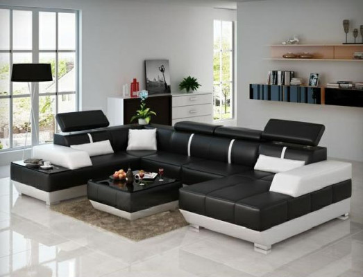 Designer Sofa + USB,Upholstery Suite Leather Sofa Sofas new Living landscape Corner sofa