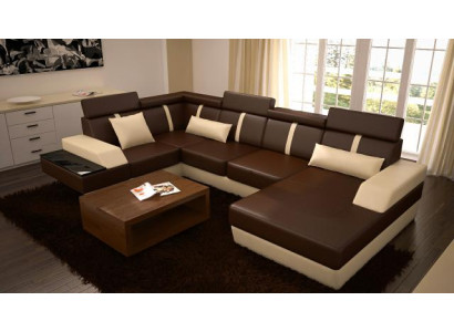 Designer Living landscape Corner sofa USB Sofa Upholstery Suite Leather sofa Sofas new