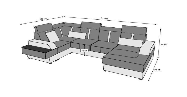 Designer Living landscape Corner sofa USB Sofa Upholstery Suite Leather sofa Sofas new