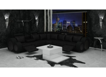 Textile SOFA with USB DESIGNERSOFA Suite Leather Corner sofa Living landscape ECK new