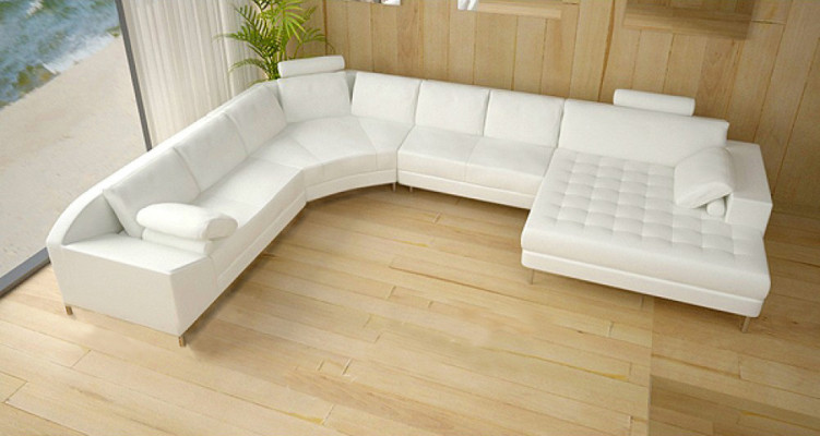 Leather sofa Couch Living landscape Corner sofa Corner Suite Design Modern Sofa new
