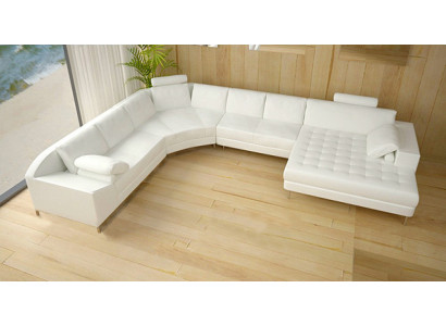 Leather sofa Couch Living landscape Corner sofa Corner Suite Design Modern Sofa new