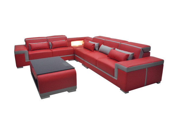 Leather Sofa Sofas Couch Corner Upholstery Suite + Table Couches L-shape Living landscape