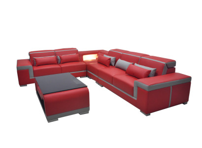 Leather Sofa Sofas Couch Corner Upholstery Suite + Table Couches L-shape Living landscape