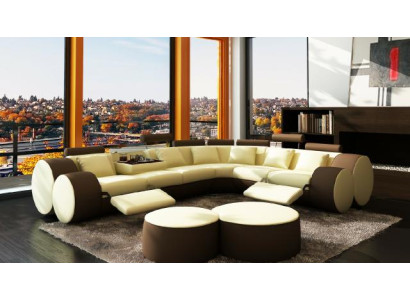 Designer leather sofa with usb sofa leather couch Corner sofa Living landscape custom-made