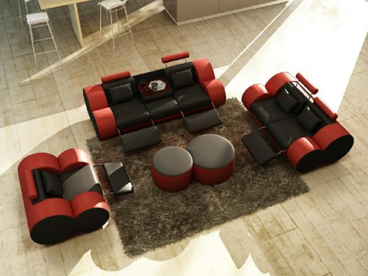 Leather Sofa 3+2+1 with USB Relax Couch Sofa set Couch set Upholstered set