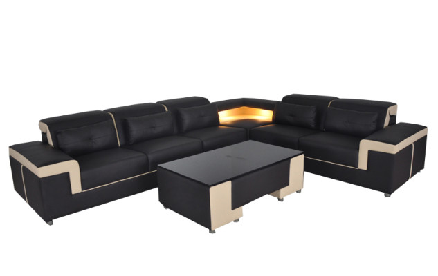 Corner Leather Modern XXL Couch Living landscape Couches Sofas Sofa L-shape B2021 Table