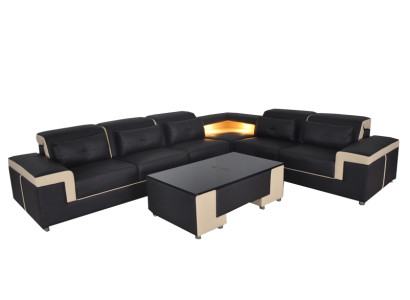 Corner Leather Modern XXL Couch Living landscape Couches Sofas Sofa L-shape B2021 Table