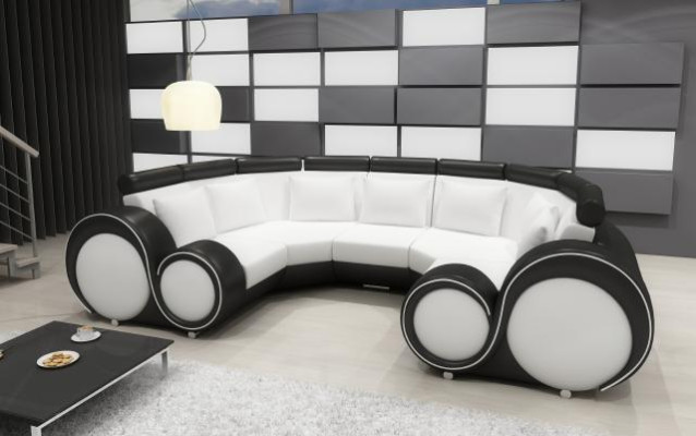 XXL Living landscape Design Upholstery Suite Corner sofa with USB Big Sofa new Couch