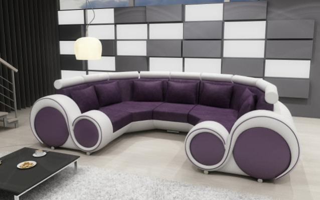Living landscape Textile Couch Microfiber Upholstery Set XXL new Sofa Fabric USB