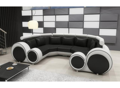 XXL Living landscape leather sofa Design Upholstery Suite Couch Corner sofa Big Sofa +USB